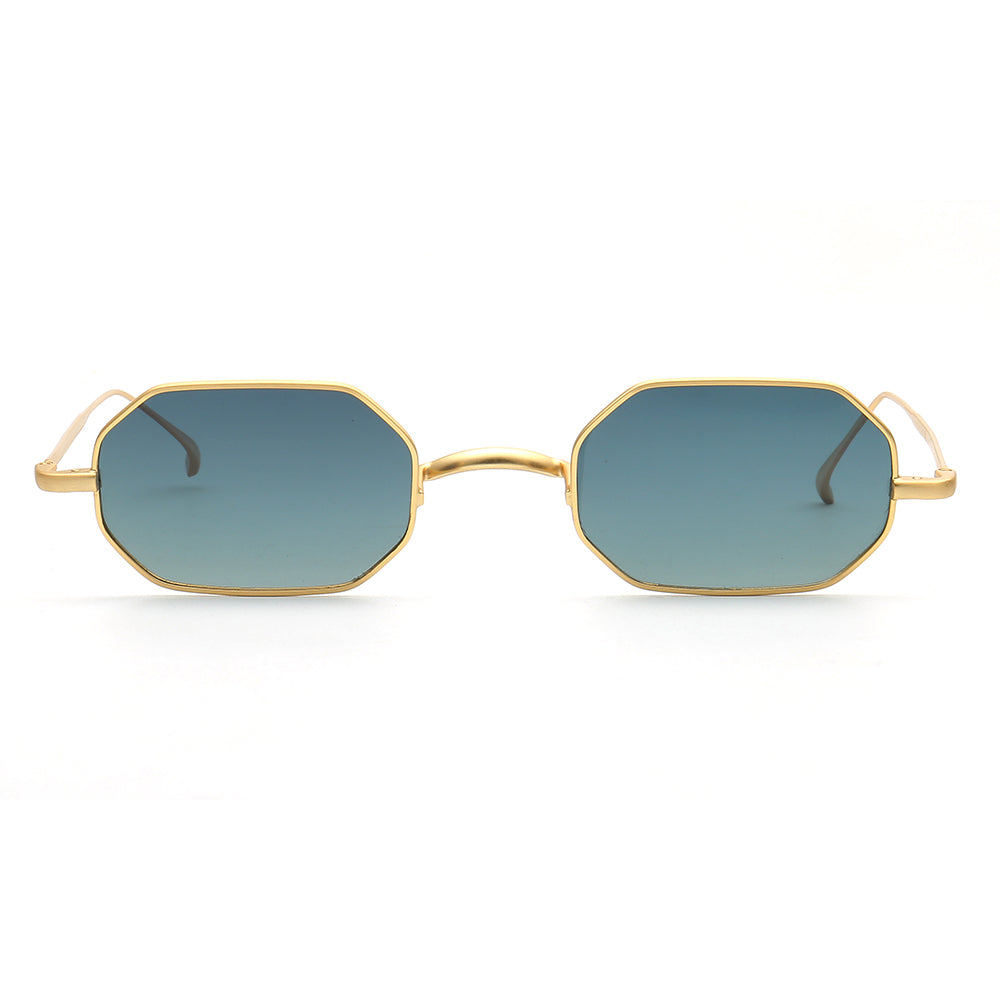 Greyson | Geometric Metal Mens Sunglasses Polarized | Rectangle Tinted Womens Sun Glasses UV400 Driving Outdoor