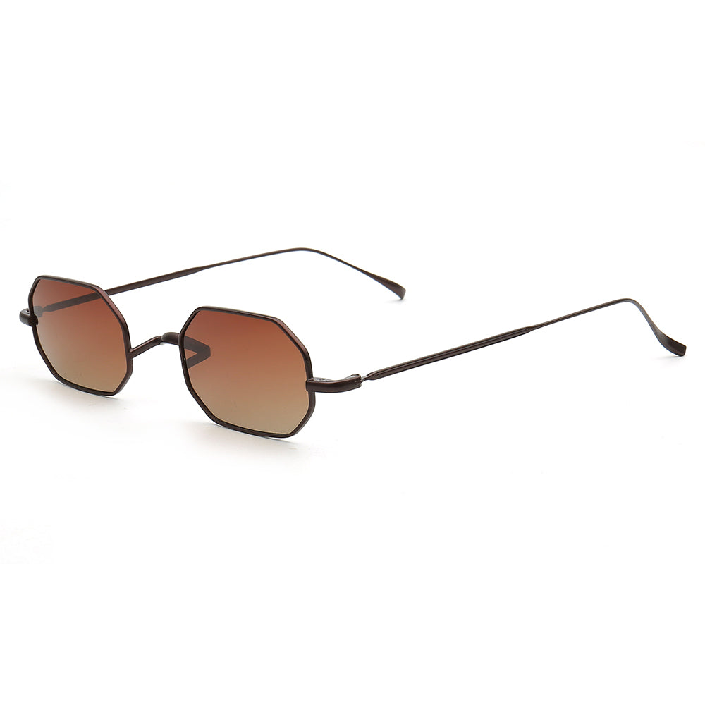 Greyson | Geometric Metal Mens Sunglasses Polarized | Rectangle Tinted Womens Sun Glasses UV400 Driving Outdoor