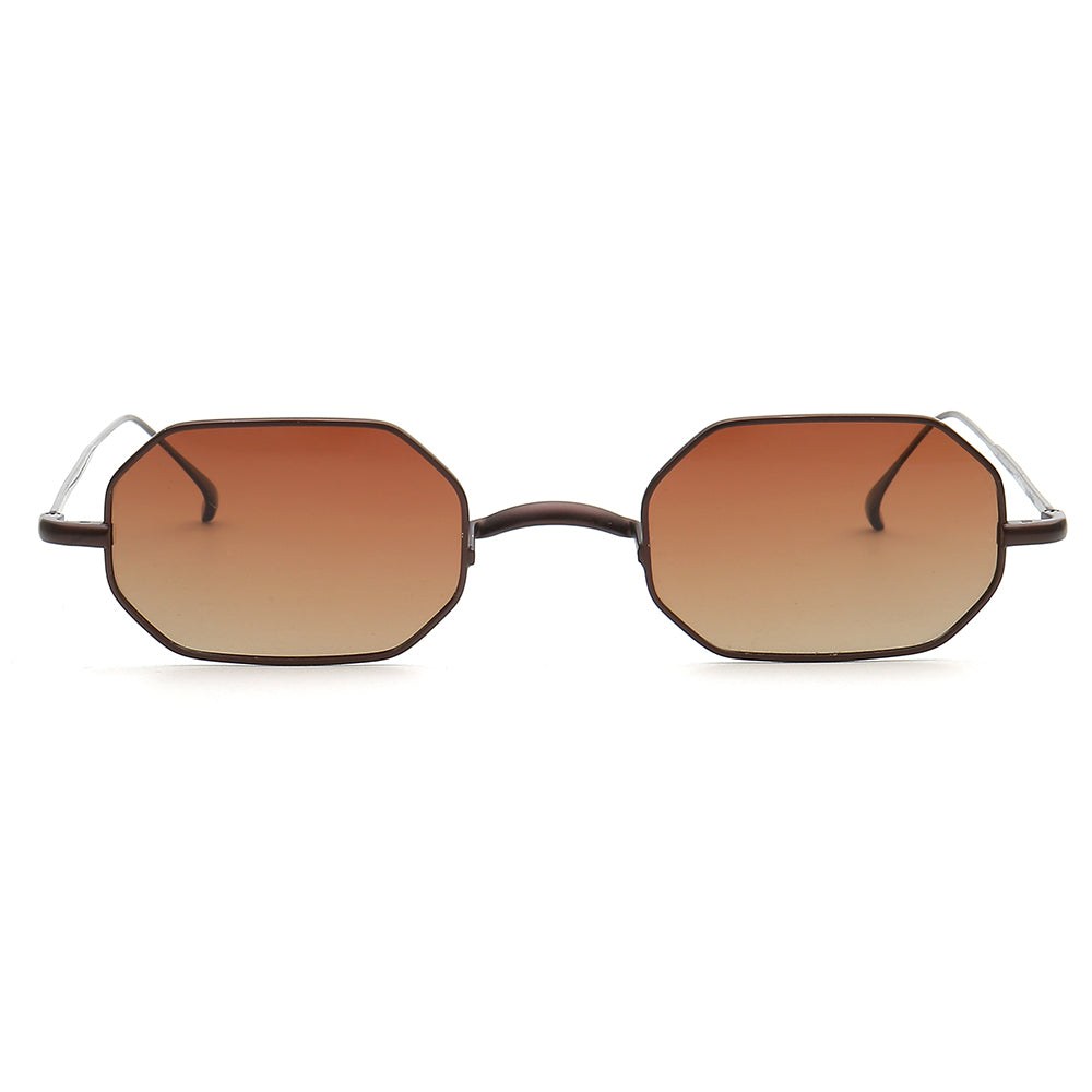 Greyson | Geometric Metal Mens Sunglasses Polarized | Rectangle Tinted Womens Sun Glasses UV400 Driving Outdoor