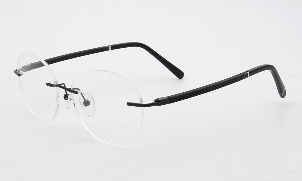 Branson | Round Rimless Metal Eyeglass Frames | Modern Business Design For Men & Women