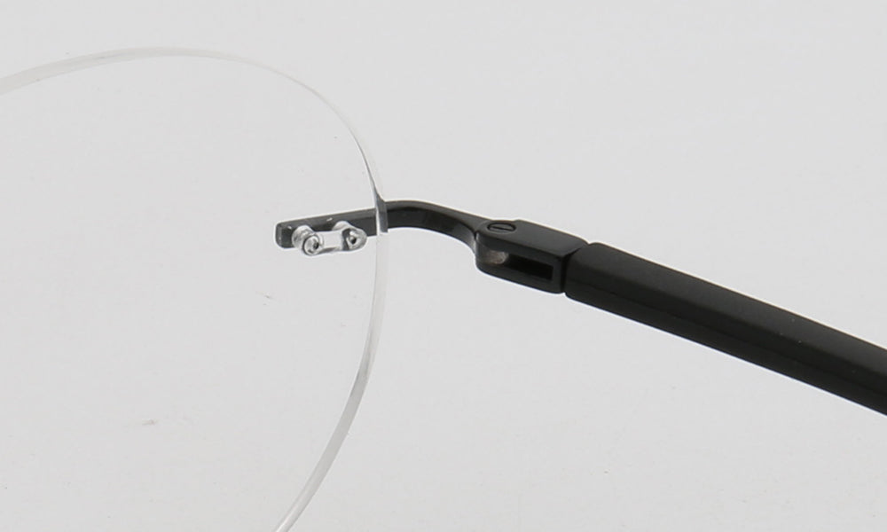Branson | Round Rimless Metal Eyeglass Frames | Modern Business Design For Men & Women