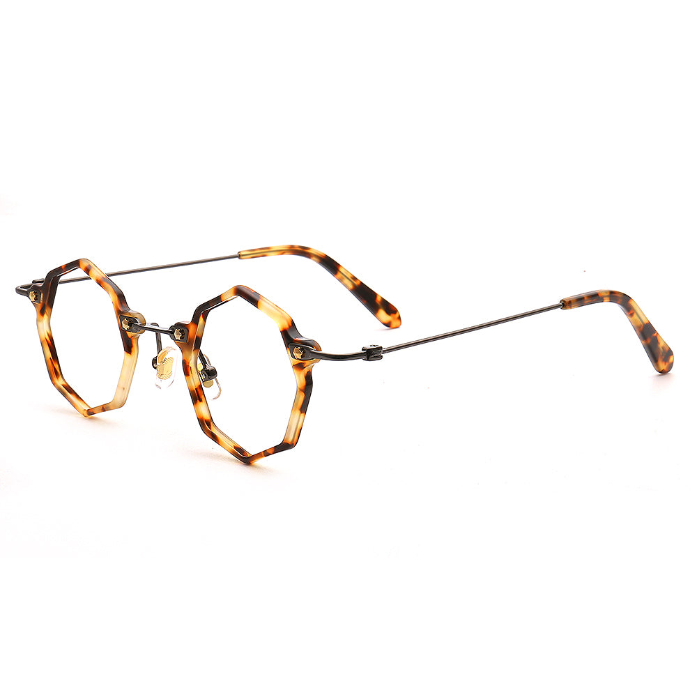 Cooper | Retro Funky Geometric Glasses For Men & Women | Unique Tortoise Shell Design