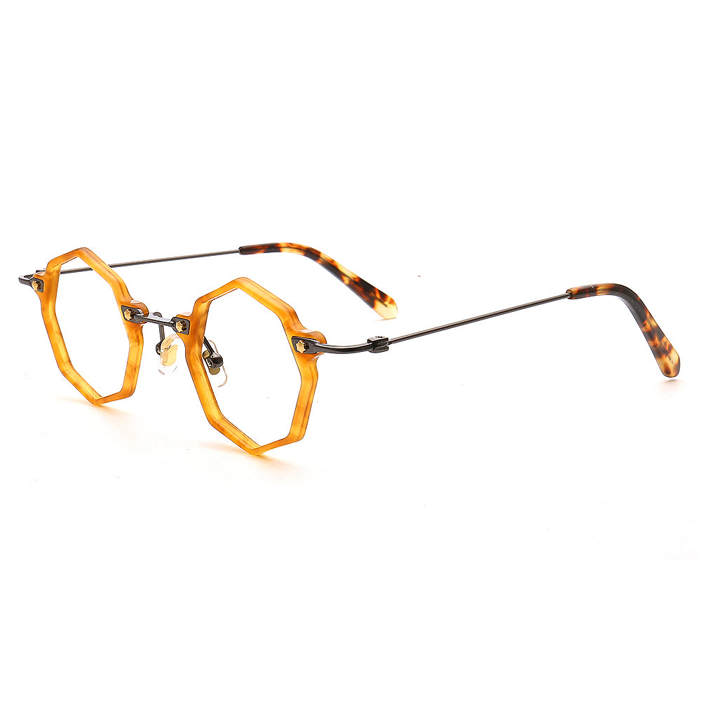 Cooper | Retro Funky Geometric Glasses For Men & Women | Unique Tortoise Shell Design
