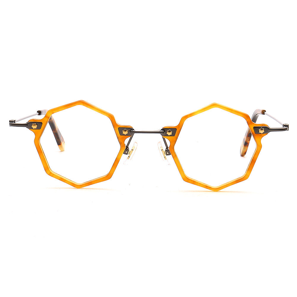 Cooper | Retro Funky Geometric Glasses For Men & Women | Unique Tortoise Shell Design
