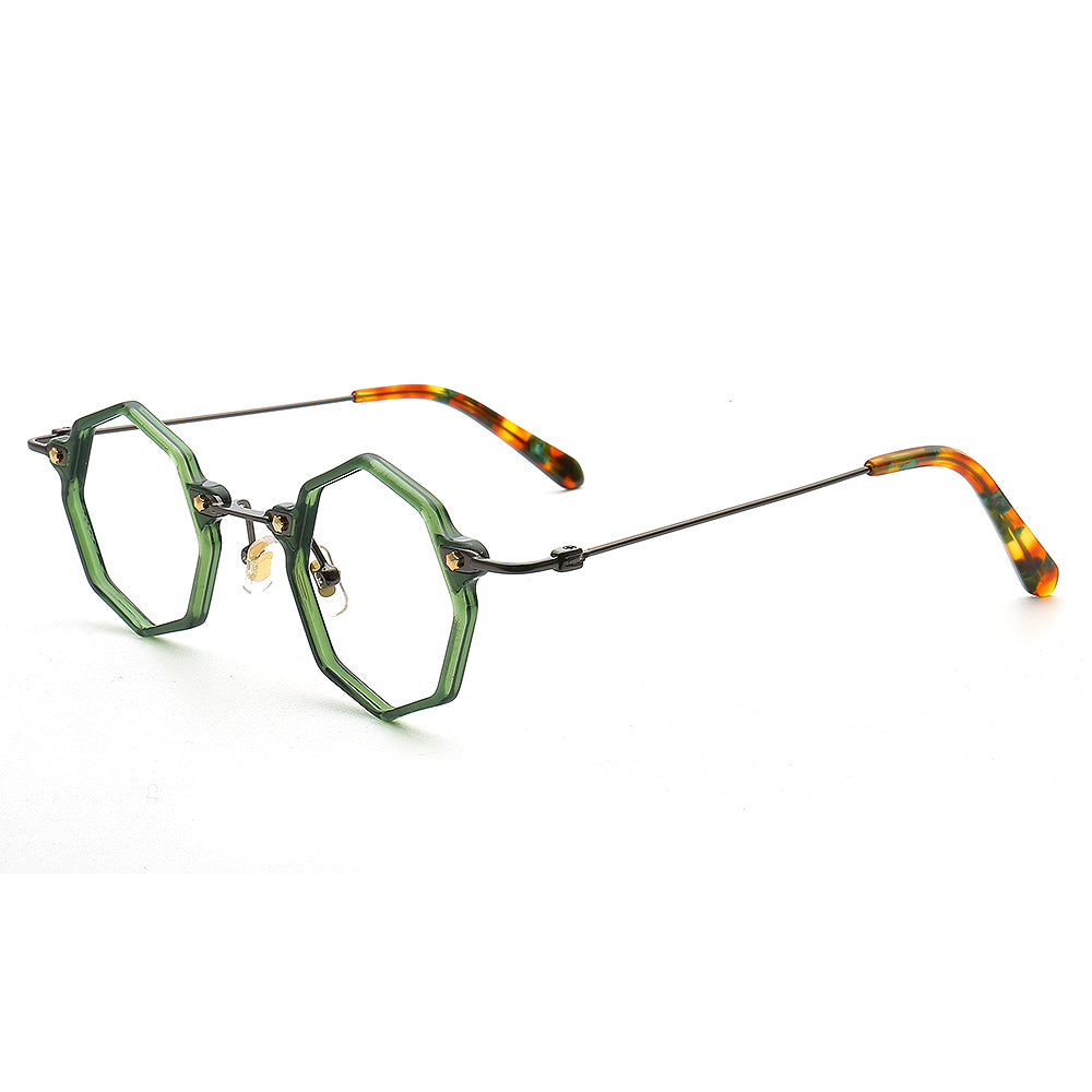 Cooper | Retro Funky Geometric Glasses For Men & Women | Unique Tortoise Shell Design