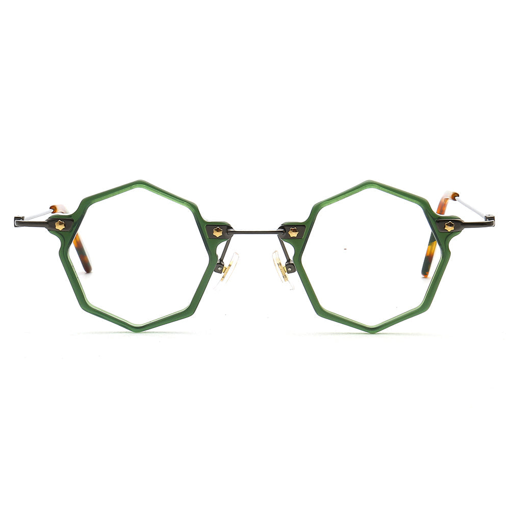 Cooper | Retro Funky Geometric Glasses For Men & Women | Unique Tortoise Shell Design
