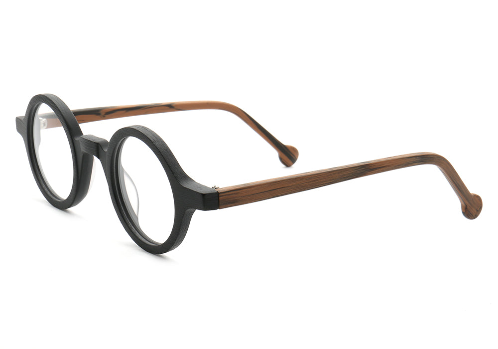 Jackson |  Retro Round Acetate Mens Eyeglass Frames | Stylish Transparent Vintage Eyewear Online
