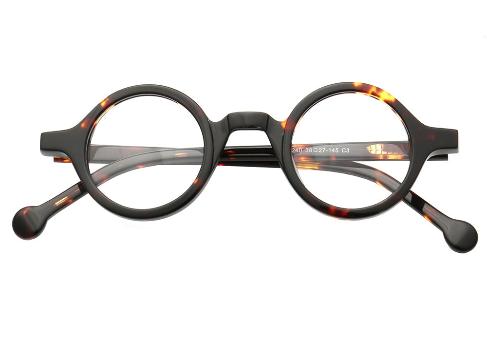 Jackson |  Retro Round Acetate Mens Eyeglass Frames | Stylish Transparent Vintage Eyewear Online