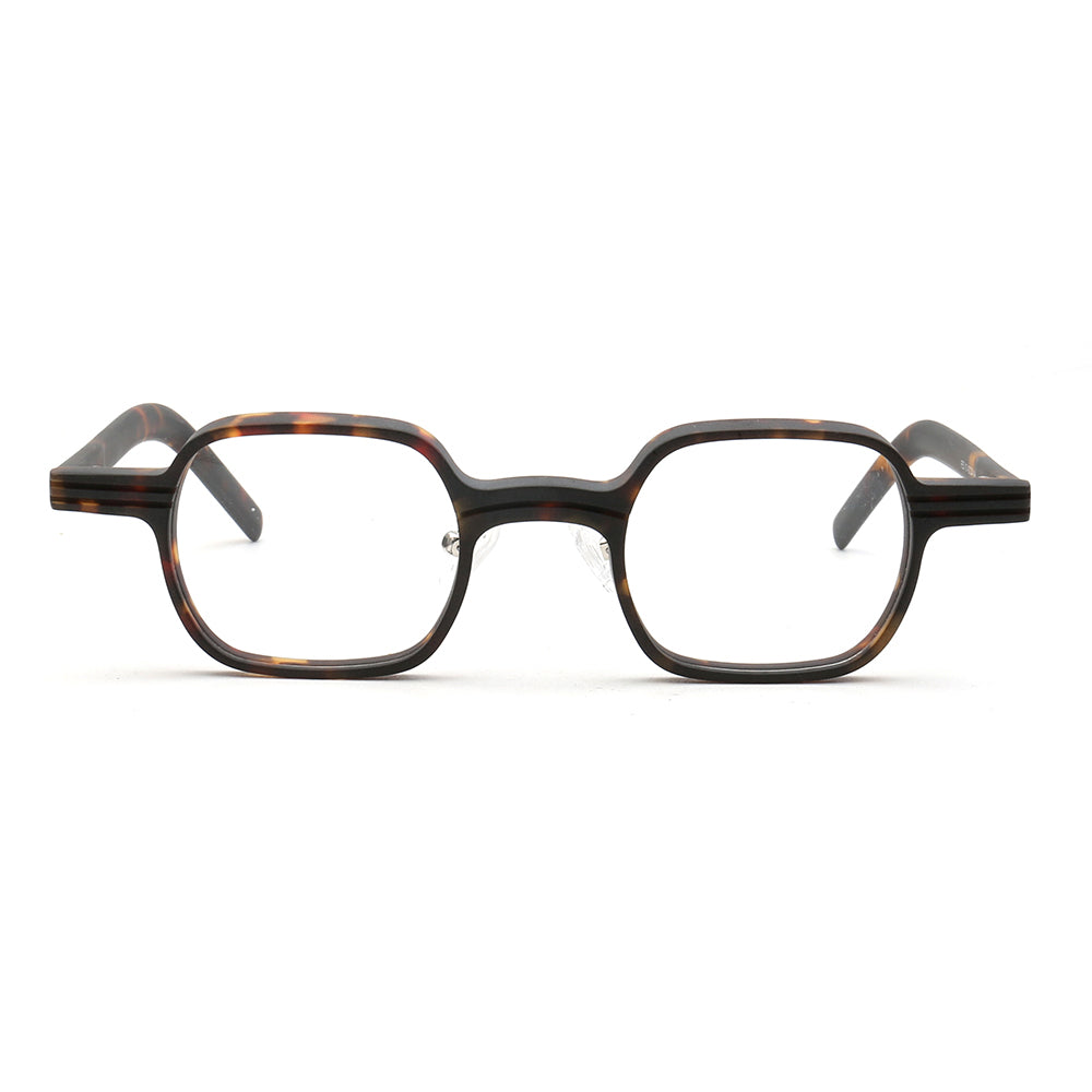 Renew | Modern Square Full Rim Acetate Glasses | Patterned Tortoise Shell Eyewear Frames