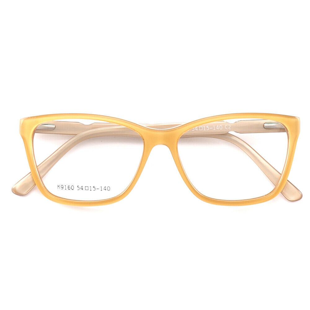 Annabelle | Classic Acetate Cat Eye Glasses For Women |  Pink Full Rim Yellow Eyeglass Frames