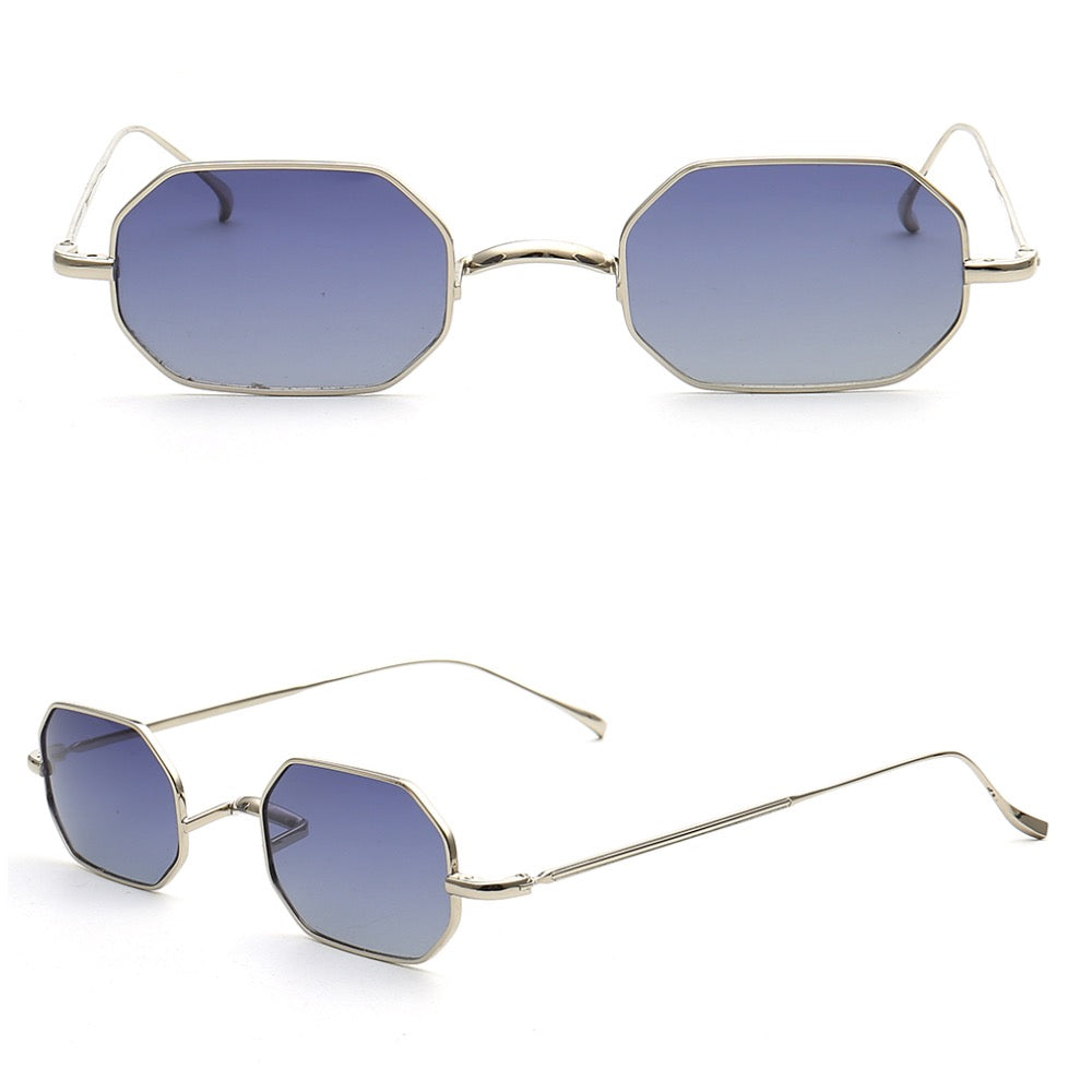 Greyson | Geometric Metal Mens Sunglasses Polarized | Rectangle Tinted Womens Sun Glasses UV400 Driving Outdoor