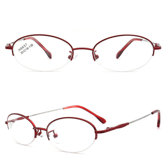 Josie | Bendable Womens Half Rim Oval Glasses Frames