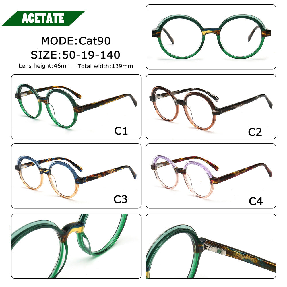 Adrian | Round Two Tone Tortoise Eyeglass Frames