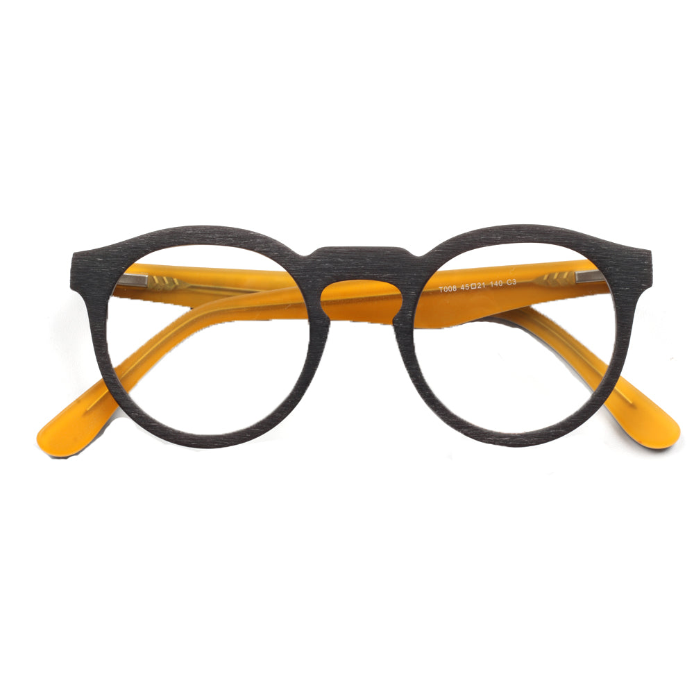 Brink | Two Toned Lightweight Acetate Eyeglasses | Round Full Rim Retro Glasses Frames Online