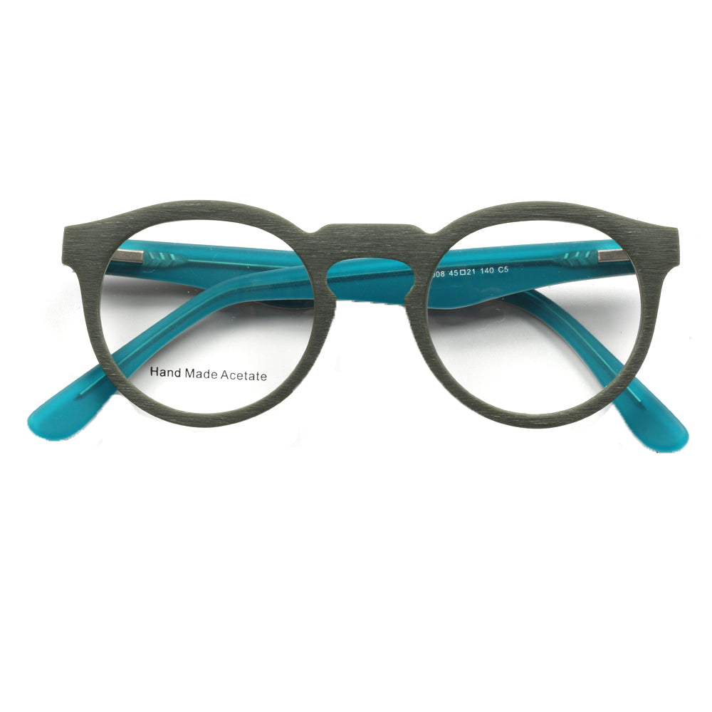 Brink | Two Toned Lightweight Acetate Eyeglasses | Round Full Rim Retro Glasses Frames Online