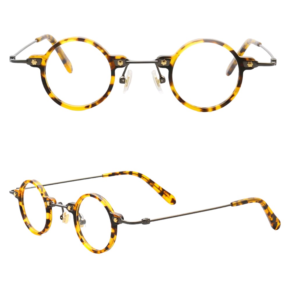 Jet | Retro Small Round Men Eyeglasses | Trendy Hipster Women Vintage Optical Glasses Frames