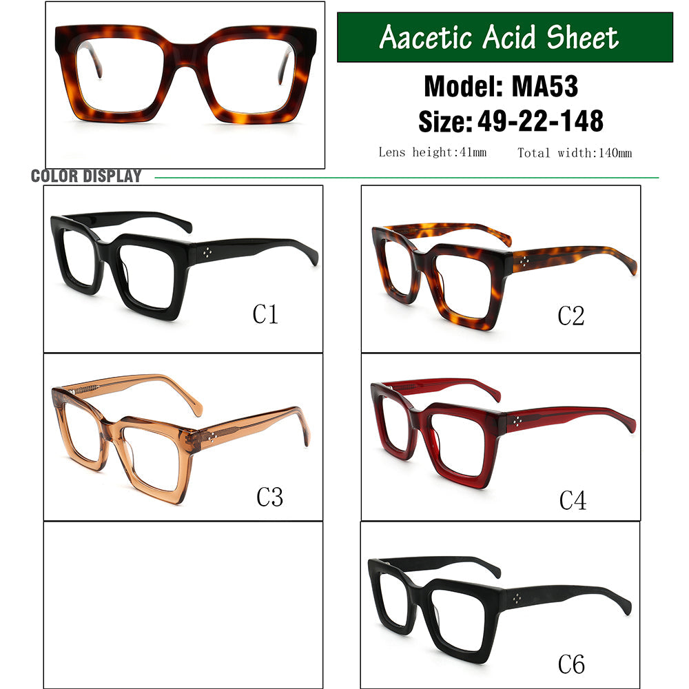 Alexis | 80s Oversized Square Glasses Frames