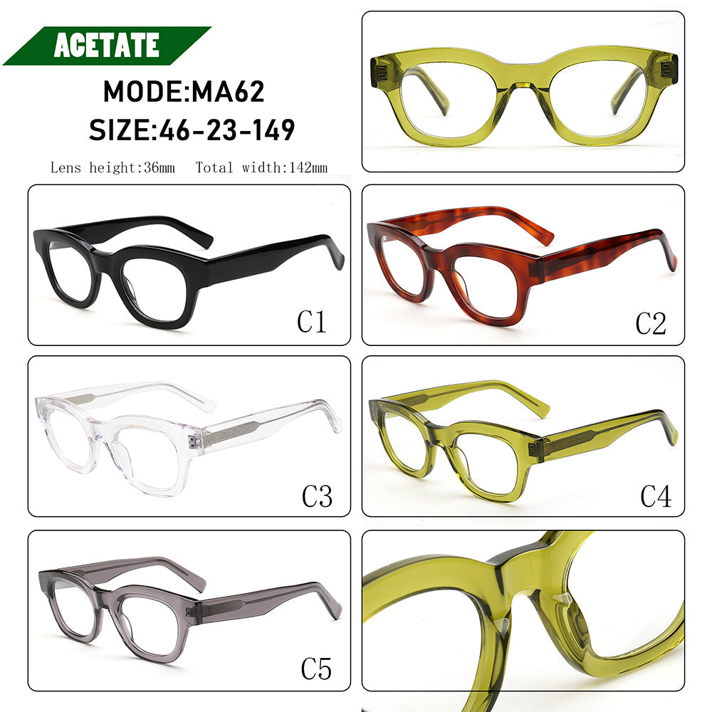 Weston | Vintage Mens Square Eyeglasses | Trendy Womens Funky Eyewear Frames Retro Spectacles