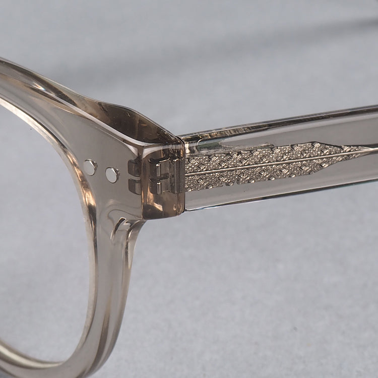 Columbus | Transparent Round Acetate Eyeglasses | Colorful Full Rim Tortoise Shell Glasses