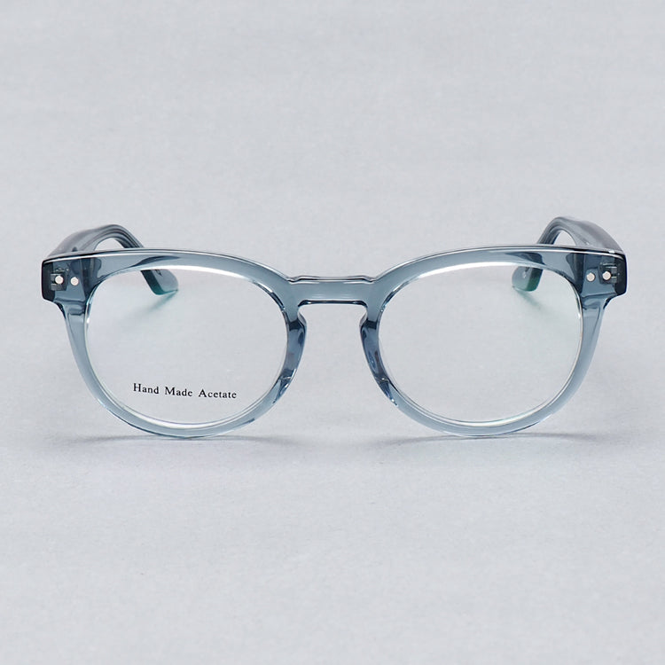 Columbus | Transparent Round Acetate Eyeglasses | Colorful Full Rim Tortoise Shell Glasses