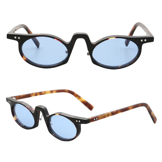Revive | Retro Oval Shaped Polarized Sunglasses | Vintage Raised Bridge Frame Design