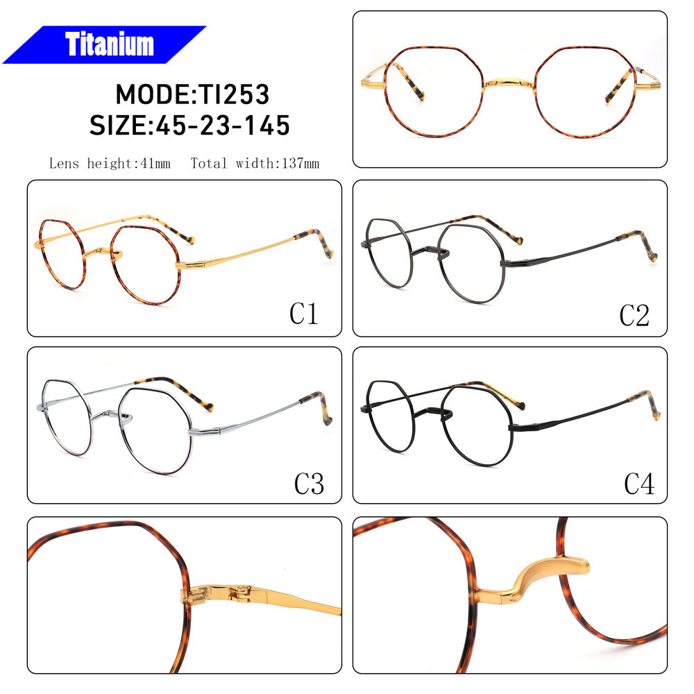 Dylan | Geometric Trendy Titanium Spectacles
