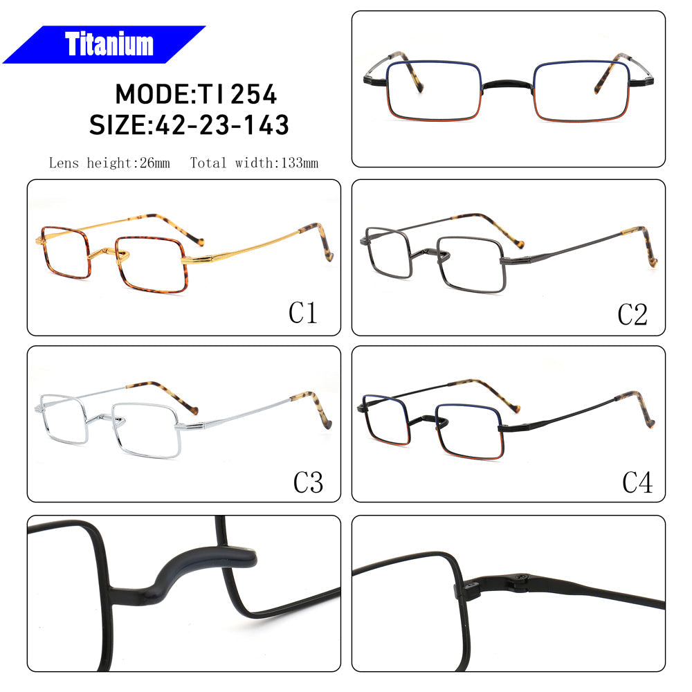 Taylen | Classic Rectangle Titanium Glasses Frames