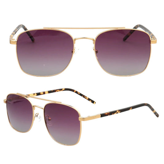 Winston | Full Rim Polarized Sunglasses For Men & Women | 80s Style Square Metal Frame
