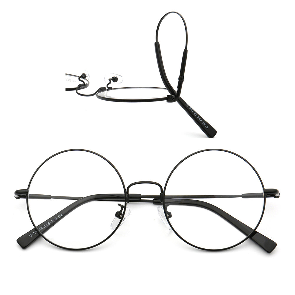 Hamilton | Mens & Womens Round Nerd Style Memory Metal Glasses | Flexible Bendable Eyeglasses Frames
