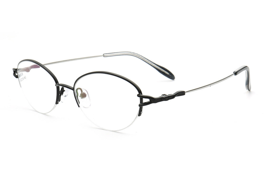Allegra | Women Flexible Memory Metal Oval Half Rim Eyeglasses Frames