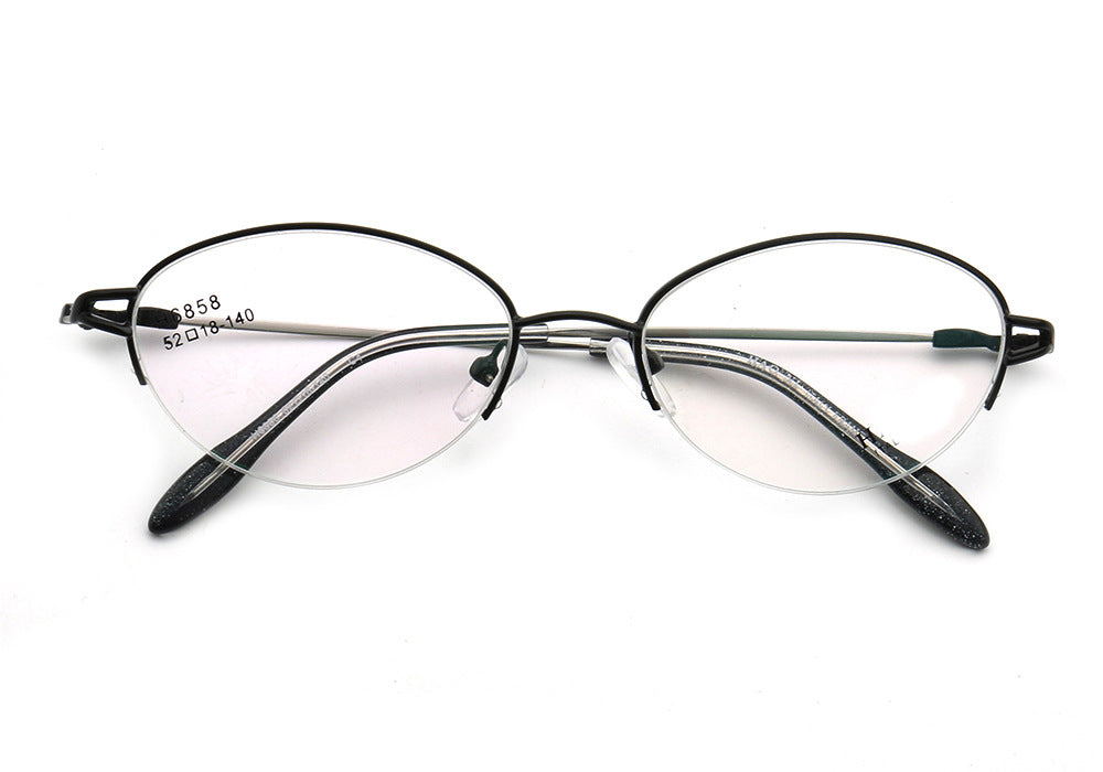 Allegra | Women Flexible Memory Metal Oval Half Rim Eyeglasses Frames