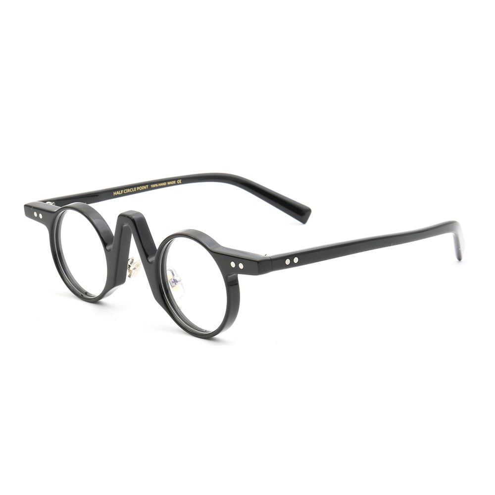 Central | Retro Round Tortoise Shell Eyeglasses | Unisex Hipster Nerd Style Glasses Frames