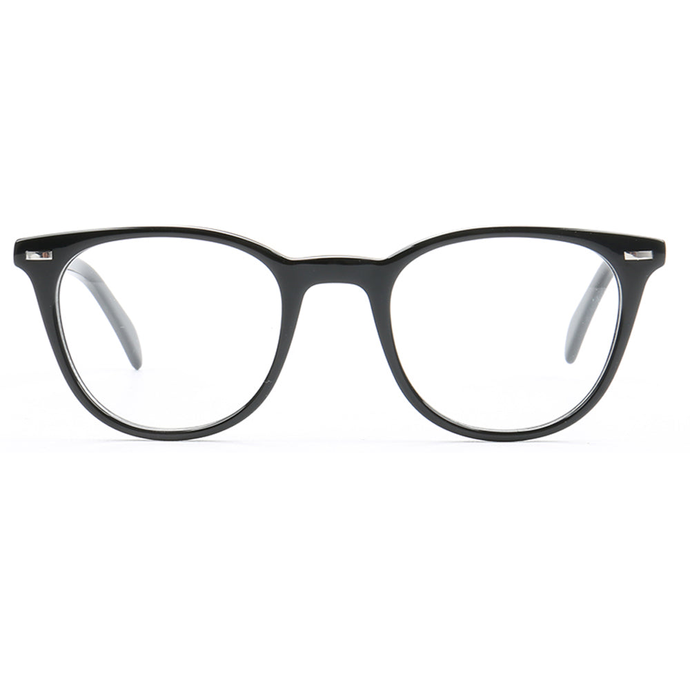 Lennox | Basic Round Acetate Eyewear Frames | Classic Full Rim Unisex Glasses