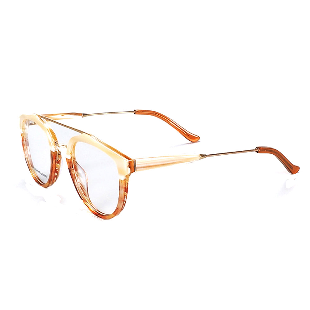 League | Double Bridge Acetate Mens Glasses | Retro Round Womens Eyeglasses Frames