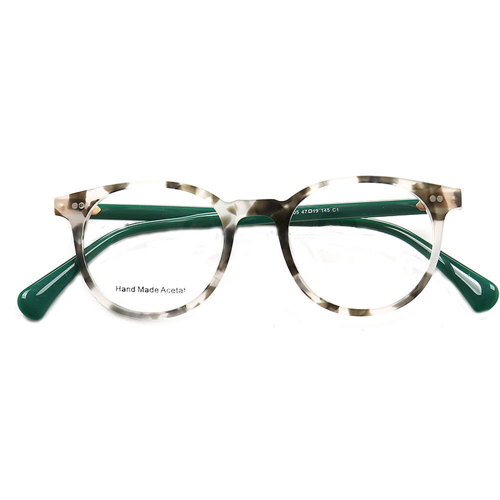 Grace | Round Patterned Acetate Eyeglasses Frames Online | Modern Womens Floral Glasses Frames