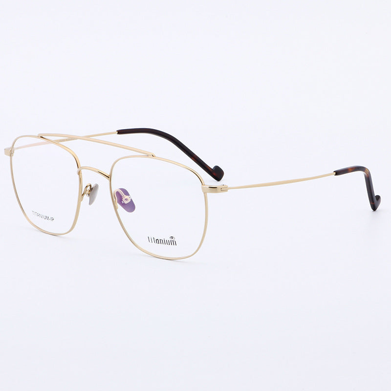 Sergio | Old School Titanium Eyeglasses | 80s Flat Top Frame For Men & Women