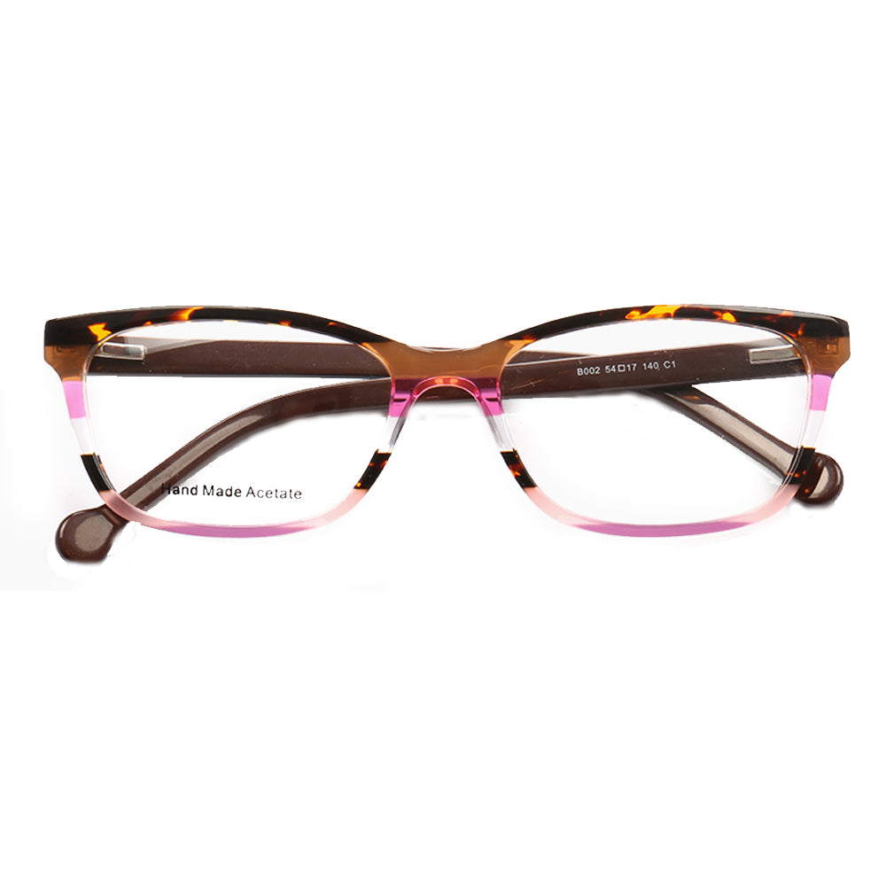 Hilda | Fashionable Acetate Glasses For Women | Pink Striped Eyeglasses Frames Online