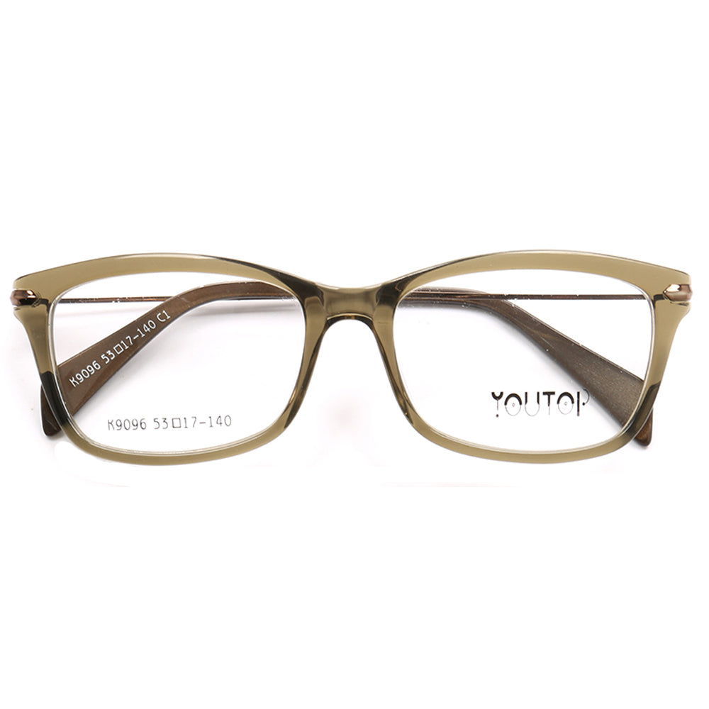 Courtland | Stylish Square Full Rim Unisex Eyeglasses | Semi Transparent Acetate Frame