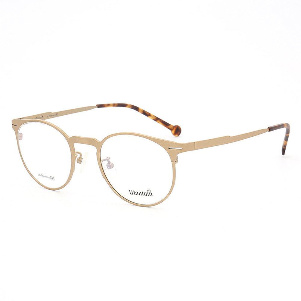 Astor | Round Pure Titanium Eyeglasses | Classic Full Rim Lightweight Glasses for Men & Women