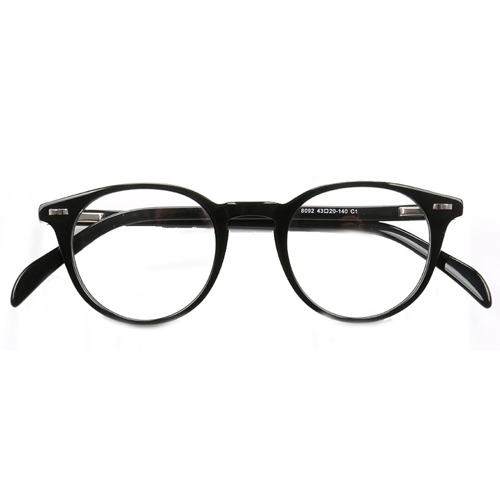Axel | Classic Round Acetate Glasses w/ Tortoise Shell Design | Unisex Frame For Men & Women