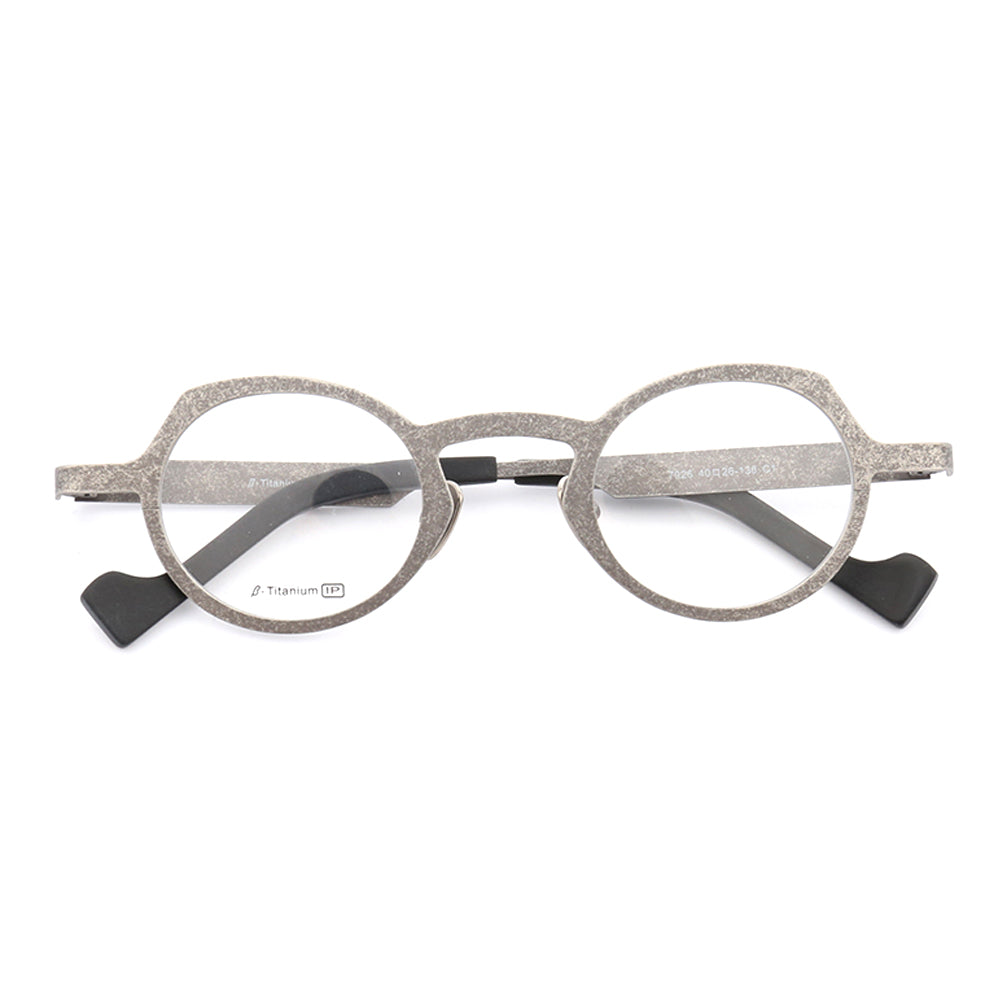 Addison | Vintage Round Titanium Eyeglasses | Retro Nerd Style Unisex Glasses
