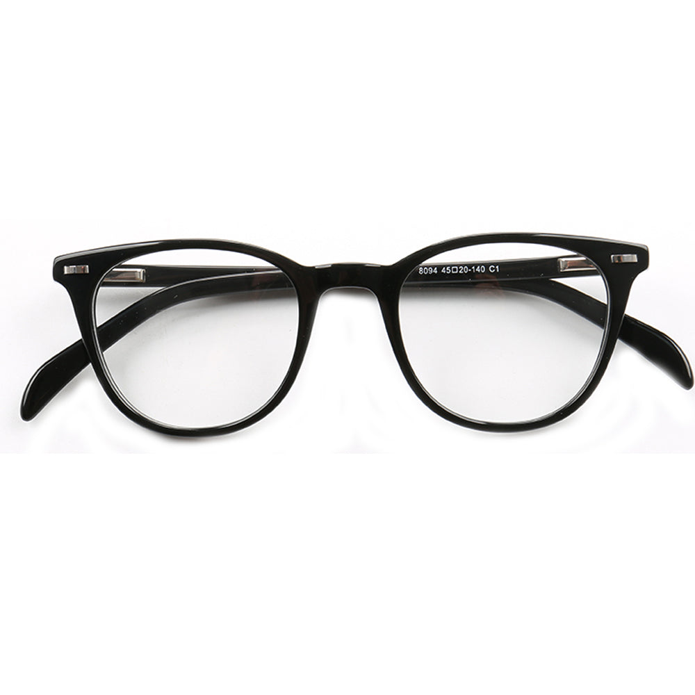 Lennox | Basic Round Acetate Eyewear Frames | Classic Full Rim Unisex Glasses