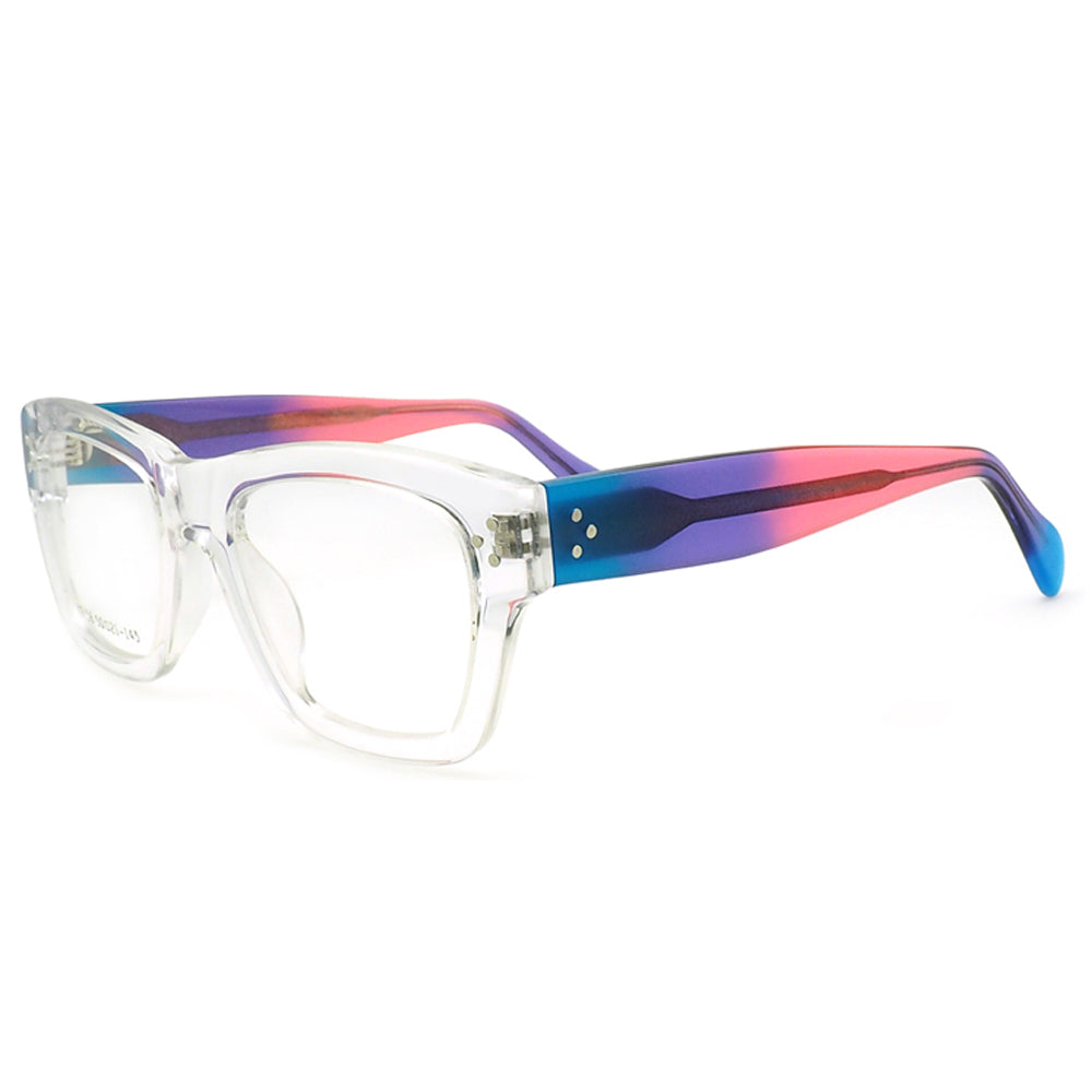 Gradient | Square Full Rim Acetate Eyeglasses | Colorful Fashionable Glasses For Men & Women