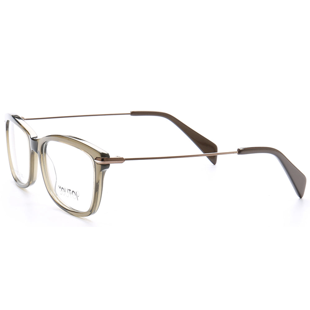 Courtland | Stylish Square Full Rim Unisex Eyeglasses | Semi Transparent Acetate Frame