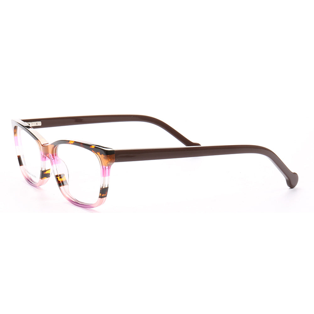 Hilda | Fashionable Acetate Glasses For Women | Pink Striped Eyeglasses Frames Online