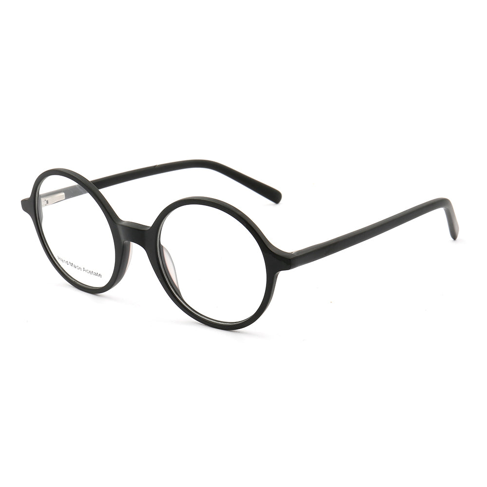 Midnight | Patterned Acetate Eyeglasses For Men & Women | Retro Round Full Rim Glasses Frames