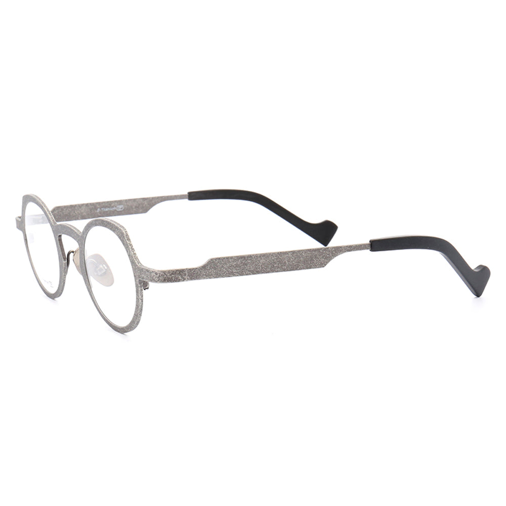 Addison | Vintage Round Titanium Eyeglasses | Retro Nerd Style Unisex Glasses