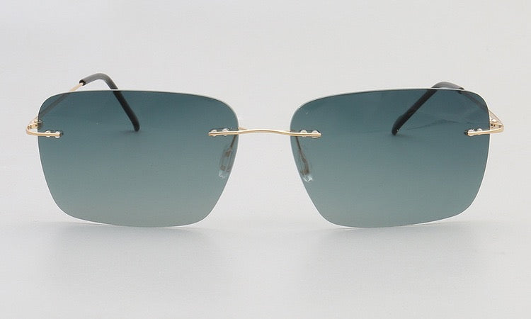 Theodore｜Rectangle Rimless Sunglasses Polarized UV400