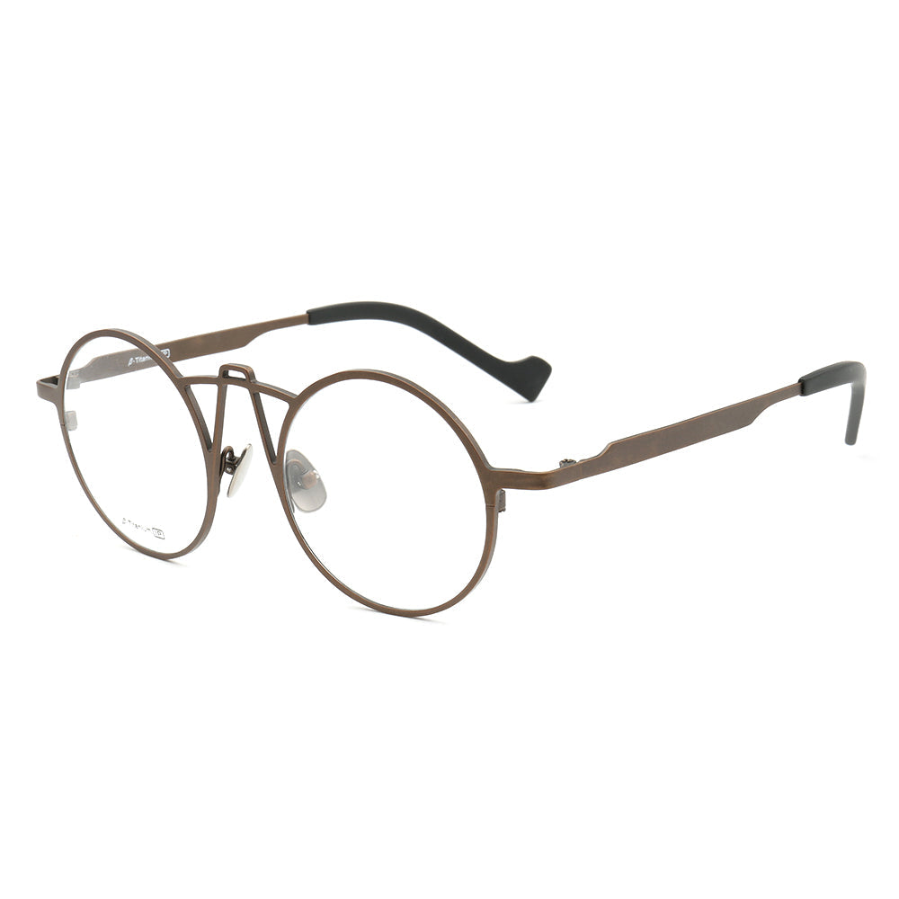 Xavier | Round Punk Style Titanium Eyeglass Frames | Retro Style Glasses For Men & Women