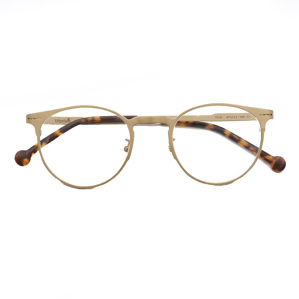 Astor | Round Pure Titanium Eyeglasses | Classic Full Rim Lightweight Glasses for Men & Women